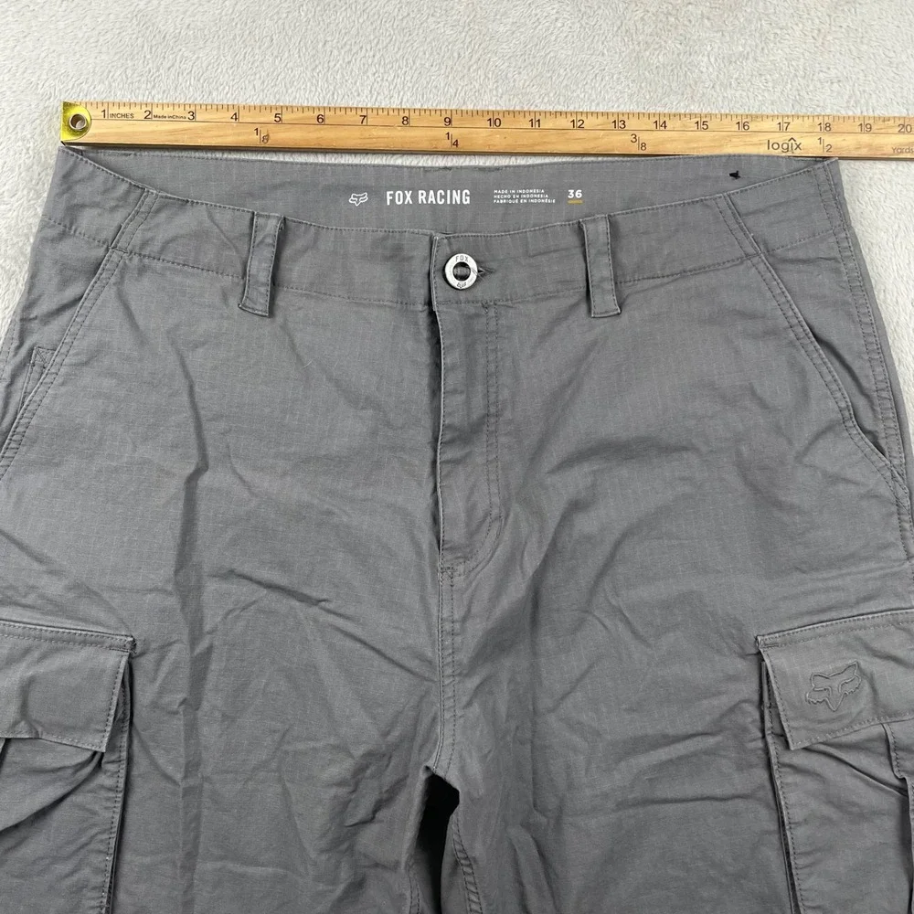 Fox Racing Slambozo 2.0 Cargo Shorts Mens 36 Gray Ripstop Stretch Outdoors 10